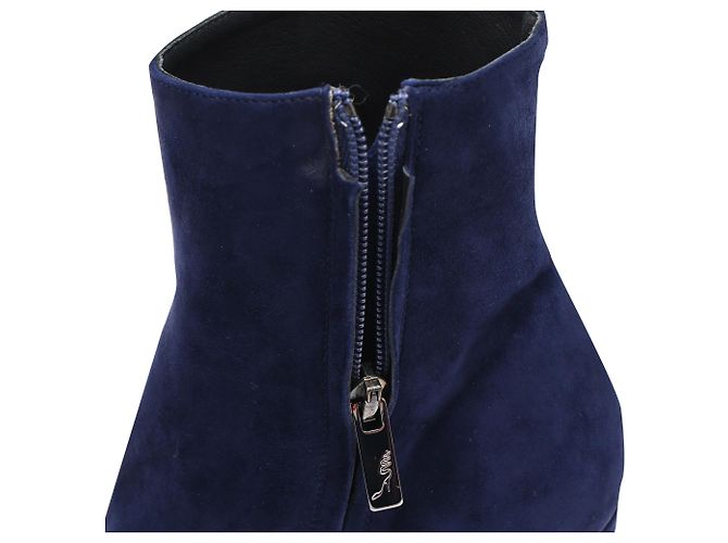 Rene Caovilla Stivaletti con tacco alto decorati René Caovilla in camoscio blu navy - vista 9