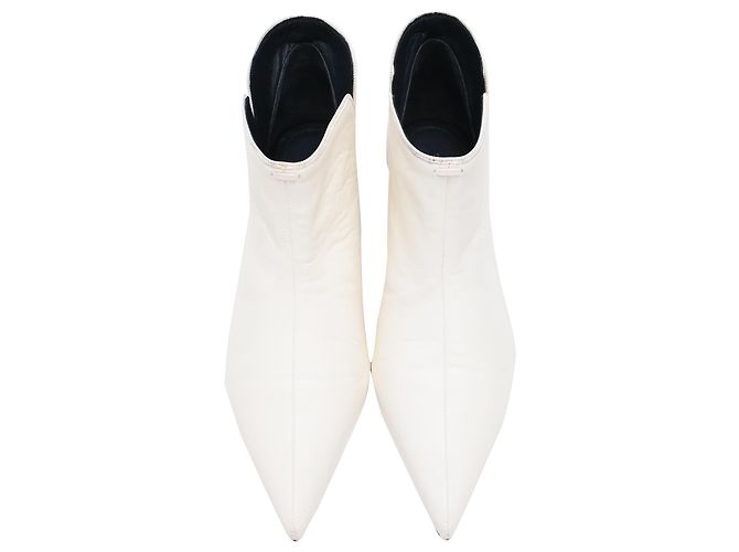 Edge Céline Stivaletti a punta Celine in pelle bianca Bianco Crudo - vista 5