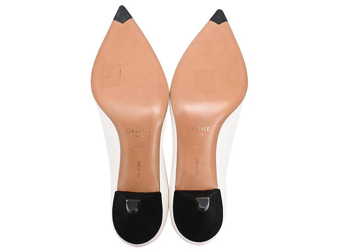 Edge Céline Stivaletti a punta Celine in pelle bianca Bianco Crudo - vista 6