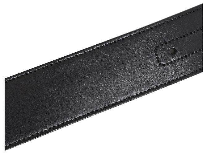 Logo Interlocking G Gucci in tono argento in pelle nera Nero - vista 11