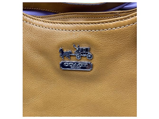 Borsa a tracolla Coach Madison Hobo in pelle marrone Camel - vista 12