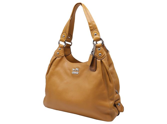 Borsa a tracolla Coach Madison Hobo in pelle marrone Camel - vista 2