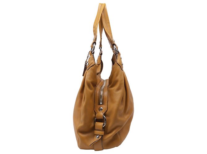 Borsa a tracolla Coach Madison Hobo in pelle marrone Camel - vista 3