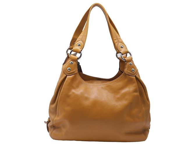 Borsa a tracolla Coach Madison Hobo in pelle marrone Camel - vista 4