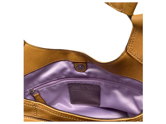 Borsa a tracolla Coach Madison Hobo in pelle marrone Camel - vista 7