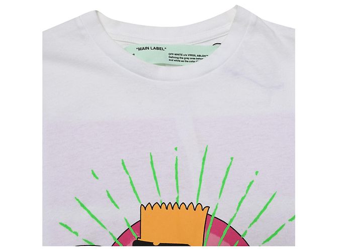 Off White Camiseta Off-White x The Simpsons "Chill, Man!" en algodón blanco - vista 4