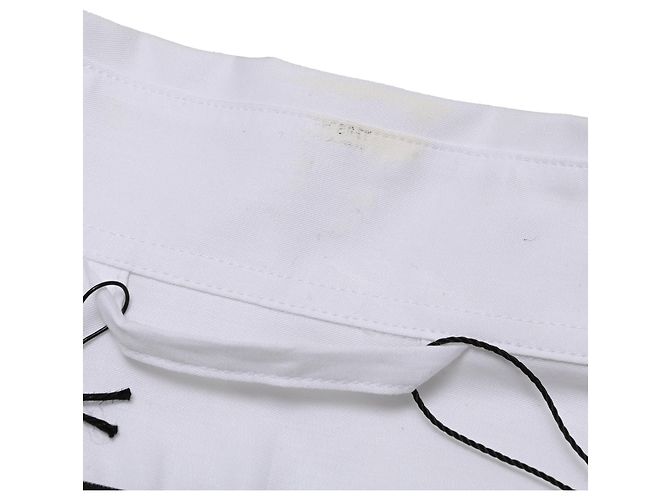 Giacca-camicia leggera con zip Neil Barrett in cotone bianco - vista 17