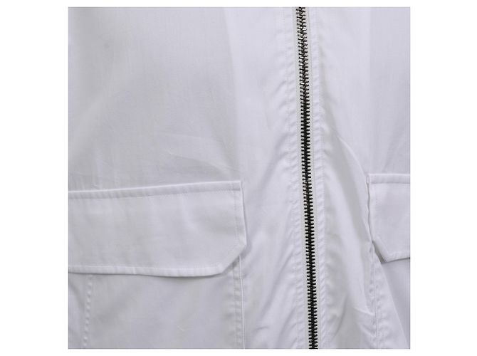 Giacca-camicia leggera con zip Neil Barrett in cotone bianco - vista 18