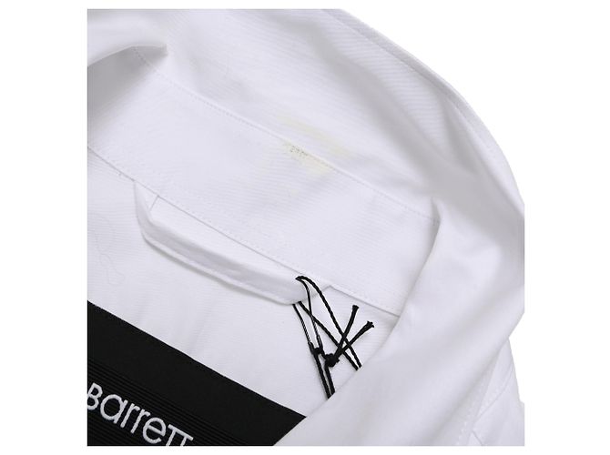 Giacca-camicia leggera con zip Neil Barrett in cotone bianco - vista 20