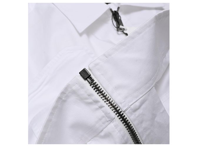 Giacca-camicia leggera con zip Neil Barrett in cotone bianco - vista 22