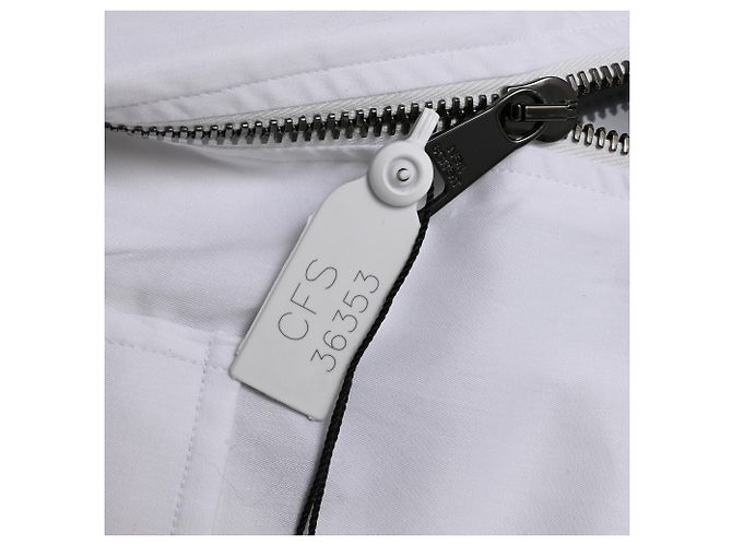 Giacca-camicia leggera con zip Neil Barrett in cotone bianco - vista 8
