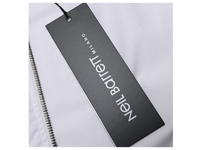 Giacca-camicia leggera con zip Neil Barrett in cotone bianco - vista 9