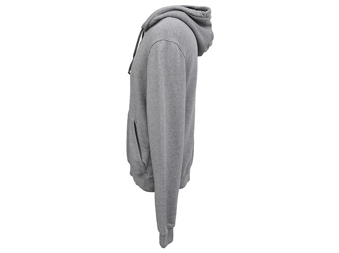 Sweatshirt com capuz Prada em algodão cinzento Cinza - vista 2
