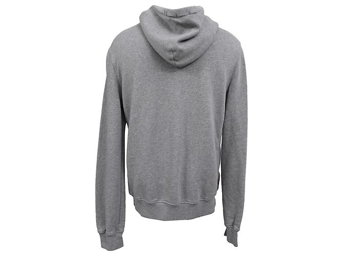 Sweatshirt com capuz Prada em algodão cinzento Cinza - vista 3