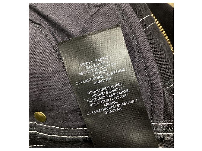 Tuta in denim scollo a V Balmain in cotone nero - vista 4