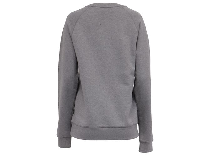 Sudadera Dries Van Noten de algodón gris con lentejuelas en forma de labios - vista 4
