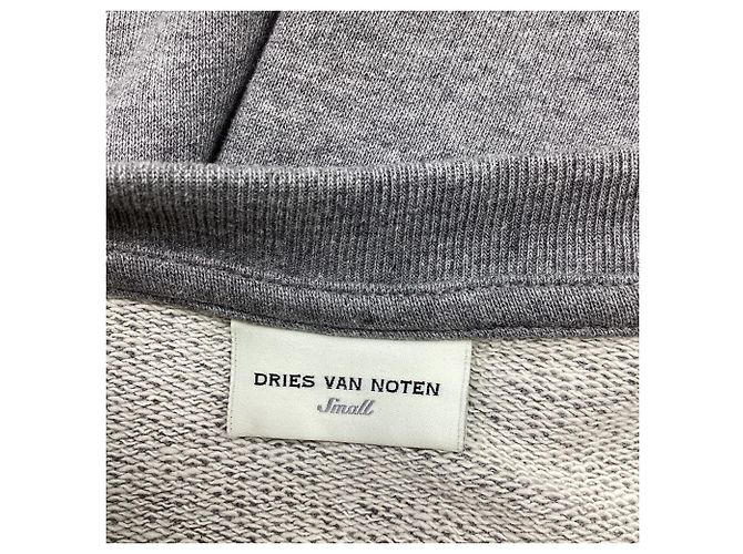 Sudadera Dries Van Noten de algodón gris con lentejuelas en forma de labios - vista 7