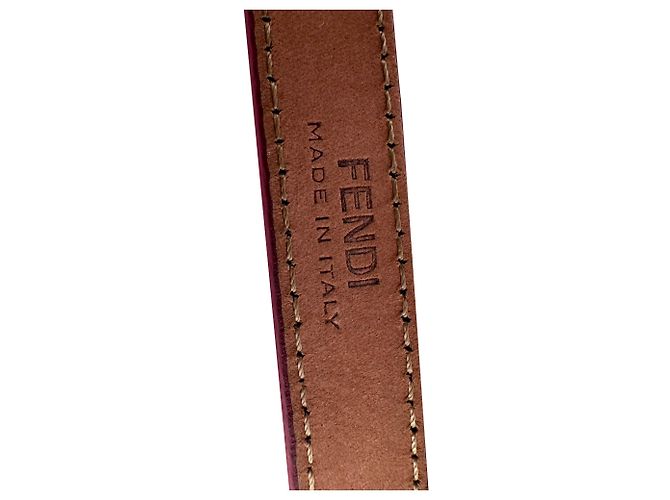 Bracciale a doppio giro Fendi in pelle multicolore - vista 6
