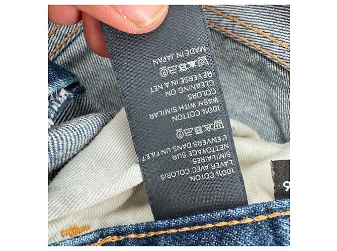 Céline Vaqueros acampanados Celine Dylan Triomphe con detalle de cadena en algodón azul - vista 11