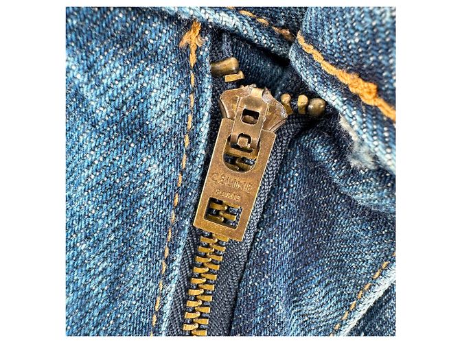 Céline Vaqueros acampanados Celine Dylan Triomphe con detalle de cadena en algodón azul - vista 7