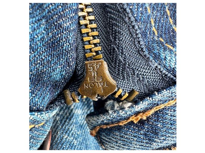 Céline Vaqueros acampanados Celine Dylan Triomphe con detalle de cadena en algodón azul - vista 8