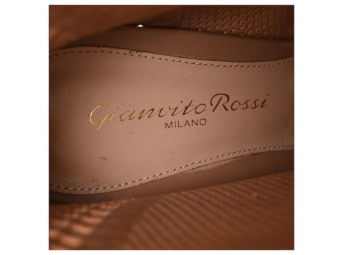 Gianvito Rossi Vires Open-Toe Stretch-Knit Stiefeletten aus nude Polyester - Ansicht 10