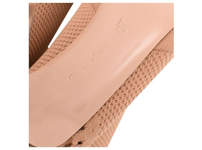 Gianvito Rossi Vires Open-Toe Stretch-Knit Stiefeletten aus nude Polyester - Ansicht 7