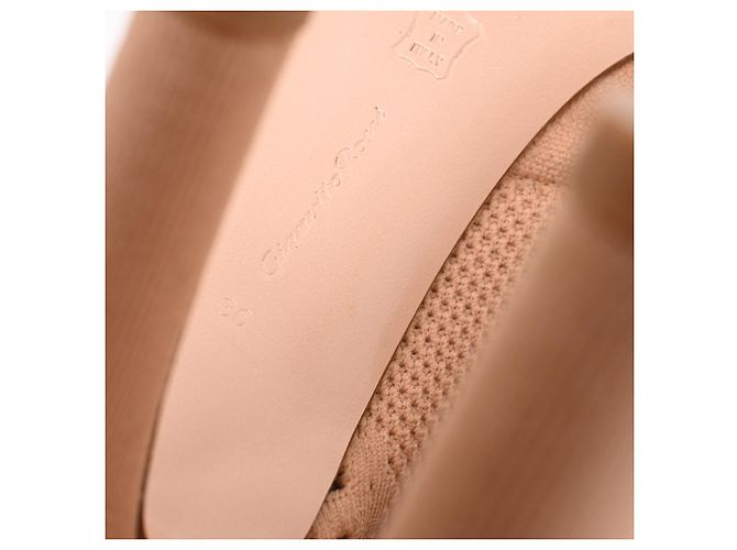 Gianvito Rossi Vires Open-Toe Stretch-Knit Stiefeletten aus nude Polyester - Ansicht 8