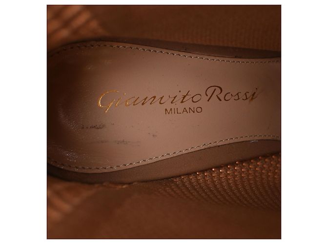 Gianvito Rossi Vires Open-Toe Stretch-Knit Stiefeletten aus nude Polyester - Ansicht 9