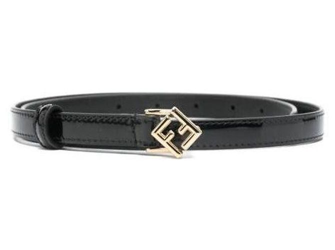 Fendi FF Diamond Gürtel Schwarz Leder - Ansicht 2