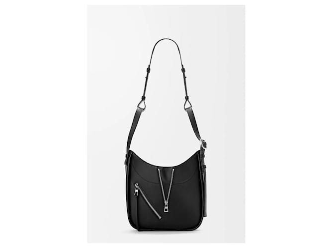 Loewe Borsa Hammock Flip in vitello classico Nero - vista 5
