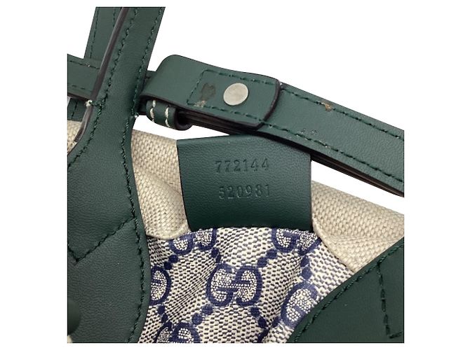 Gucci Small Logo-Print Tote Bag aus beigem Canvas - Ansicht 11