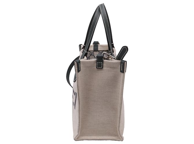 Gucci Small Logo-Print Tote Bag aus beigem Canvas - Ansicht 3