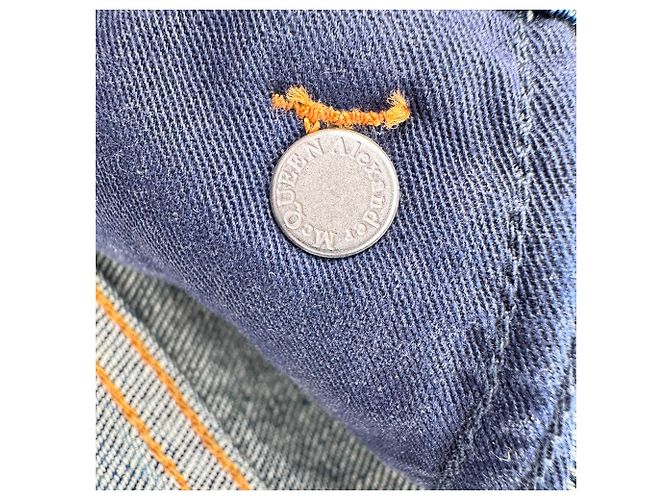 Vaqueros Boyfriend desgastados Alexander McQueen en algodón azul - vista 11