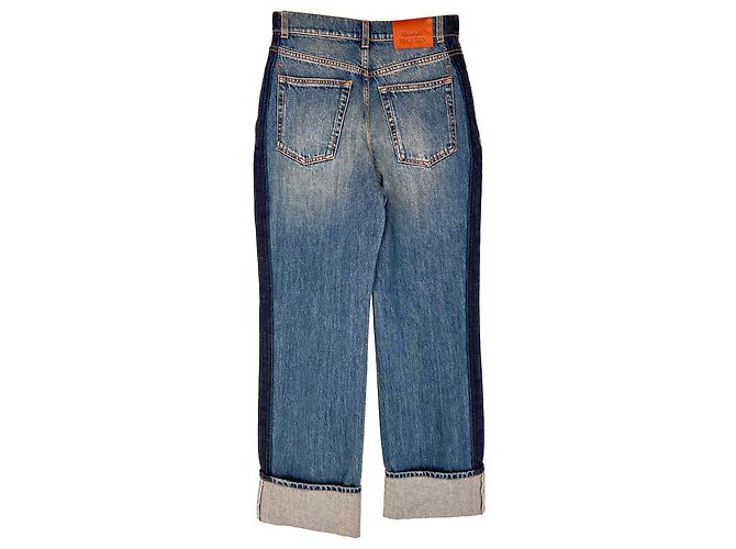 Vaqueros Boyfriend desgastados Alexander McQueen en algodón azul - vista 2