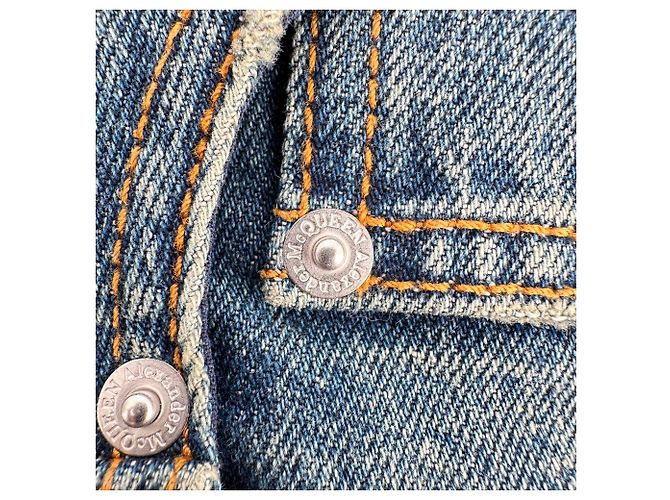 Vaqueros Boyfriend desgastados Alexander McQueen en algodón azul - vista 4