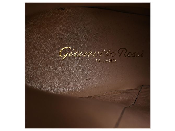 Stivaletti con punta rotonda Gianvito Rossi in velluto blu navy - vista 11