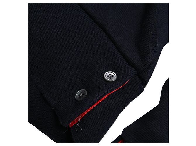 Felpa con cappuccio e zip Loopback Thom Browne in cotone blu navy - vista 11