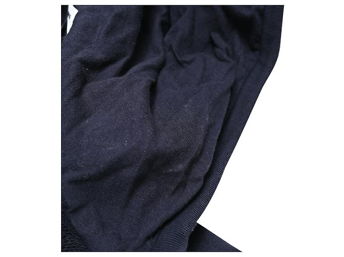 Felpa con cappuccio e zip Loopback Thom Browne in cotone blu navy - vista 16