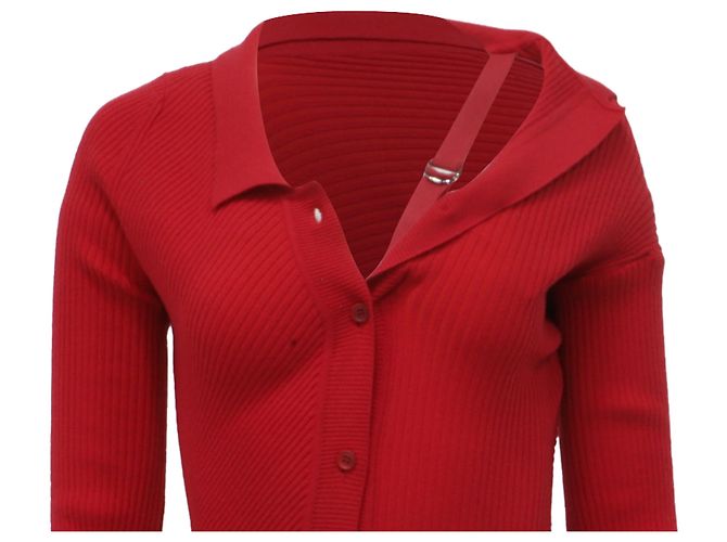 Mini abito Jacquemus La Robe Maille Colin in lana rossa Rosso - vista 2