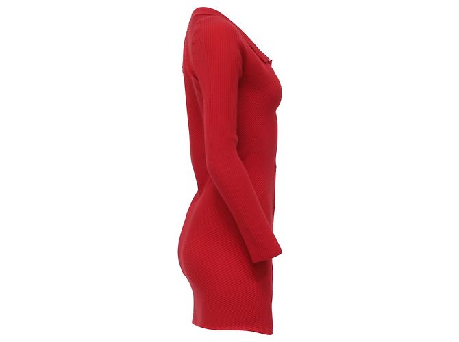Mini abito Jacquemus La Robe Maille Colin in lana rossa Rosso - vista 3
