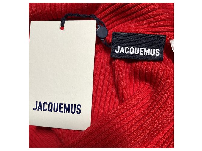 Mini abito Jacquemus La Robe Maille Colin in lana rossa Rosso - vista 6