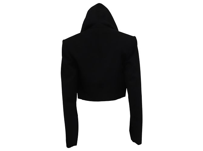 Giacca bolero con cappuccio Alaïa in viscosa nera Nero - vista 2