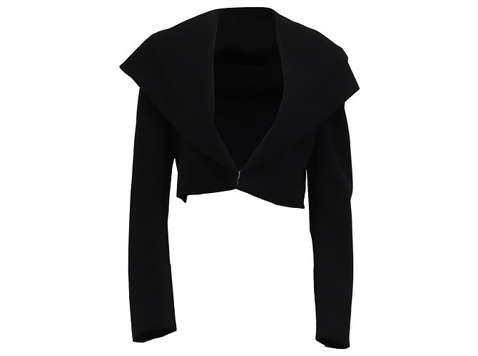 Giacca bolero con cappuccio Alaïa in viscosa nera Nero - vista 3