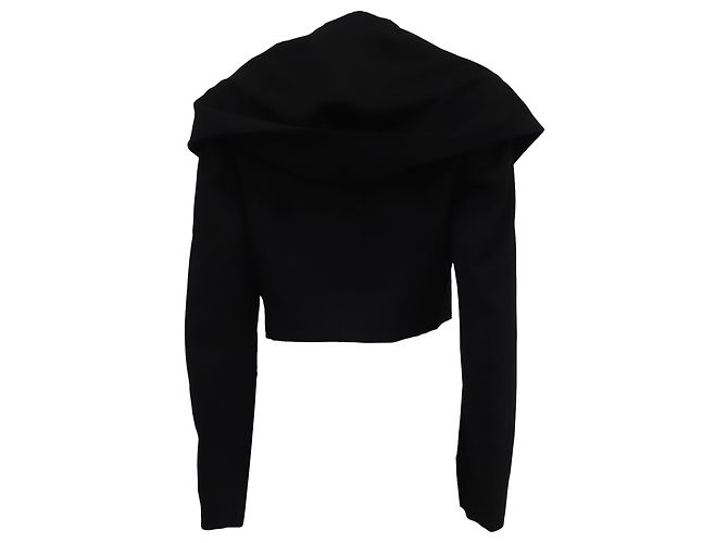 Giacca bolero con cappuccio Alaïa in viscosa nera Nero - vista 6