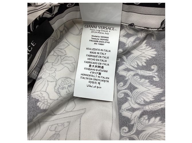 Leggings Versace con stampa Barocco in poliammide bianco e nero - vista 6