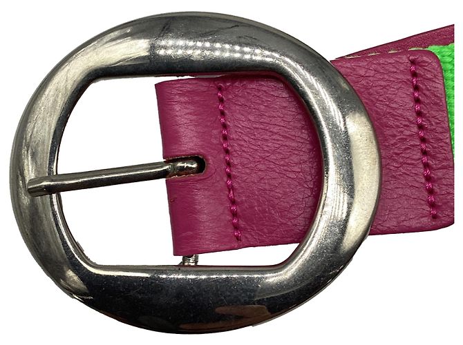 Cintura con fibbia logo Dolce & Gabbana in cotone multicolore - vista 10