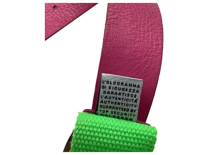 Cintura con fibbia logo Dolce & Gabbana in cotone multicolore - vista 4