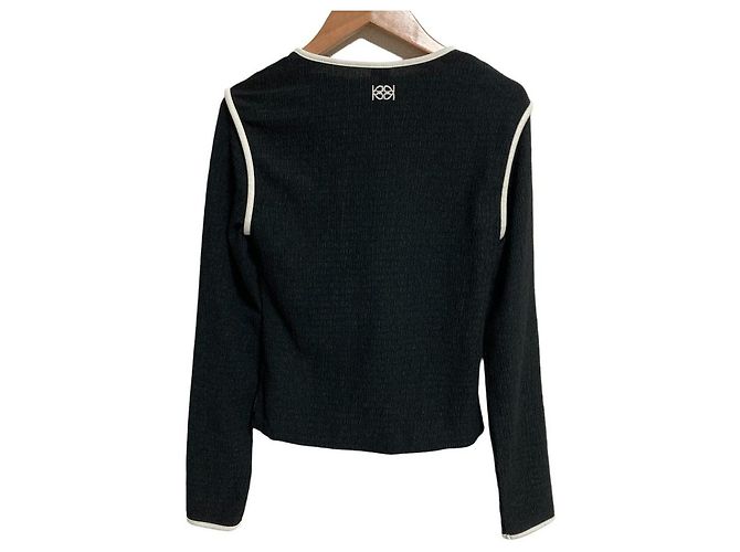 Autre Marque Top de manga larga Kijun Ribbon Negro - vista 2