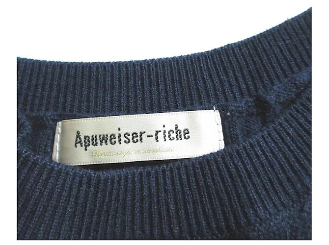 Autre Marque Apuweiser-riche Strickpullover Blau Marineblau - Ansicht 6